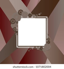 frame of flowers and gradients