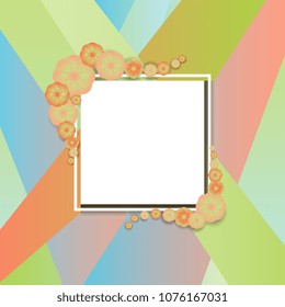 frame of flowers and gradients