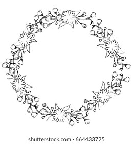frame with flowers icon
