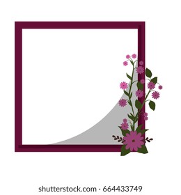 frame with flowers icon