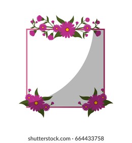 frame with flowers icon