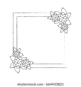 frame with flowers icon