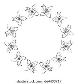 frame with flowers icon