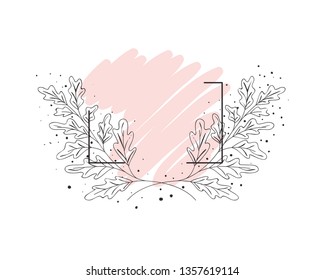 frame with flowers isolated icon