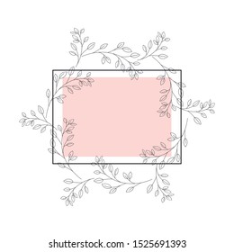 frame with flowers isolated icon vector illustration desing