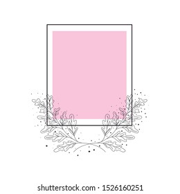 frame with flowers isolated icon vector illustration desing