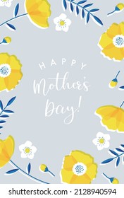 frame with flowers and leaves for banners, cards, flyers, social media wallpapers, etc.