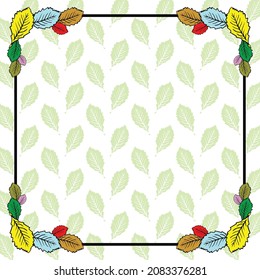frame with flowers  logo simple icon design illustration