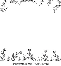 frame with flowers pattern floral background design