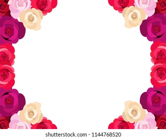 Frame flowers roses