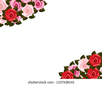 Frame flowers roses