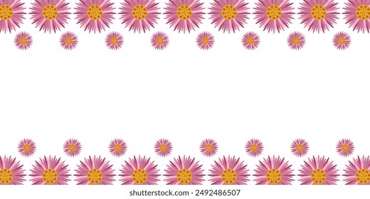 Marco de flores con espacio para texto sobre fondo blanco. Para póster, Anuncio, diseño de invitación. Vector gráfico 