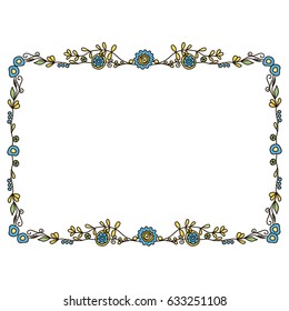 Frame of flowers - stock vector	
