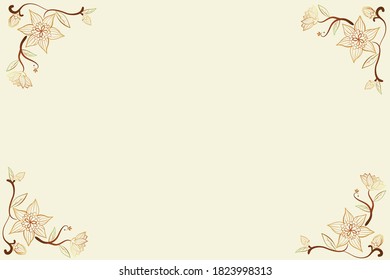 Frame of flowers. Flowers frame template. Vector illustration.