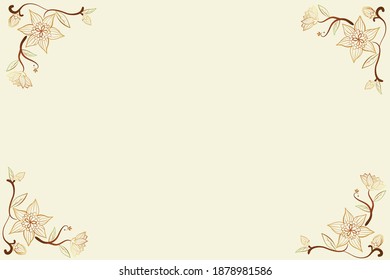 Frame of flowers. Flowers frame template. Vector illustration.	