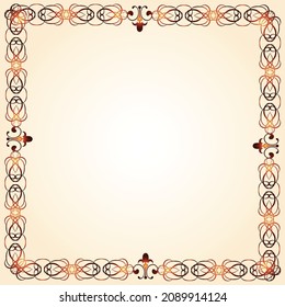 Frame of flowers. Flowers frame template. Vector illustration.