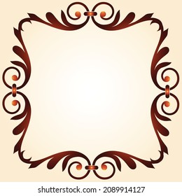 Frame of flowers. Flowers frame template. Vector illustration.