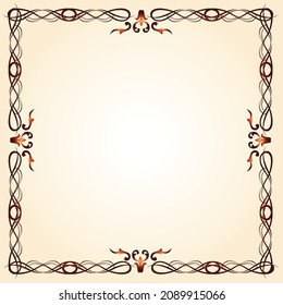 Frame of flowers. Flowers frame template. Vector illustration.