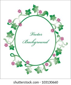 frame with flowers, vector background