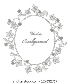 frame with flowers, vector background