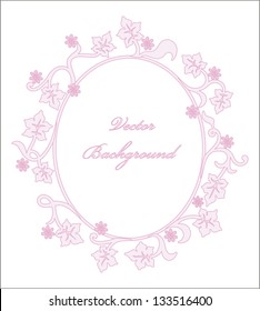 frame with flowers, vector background