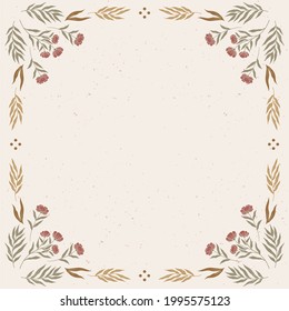 Frame of flowers. Vector illustration.