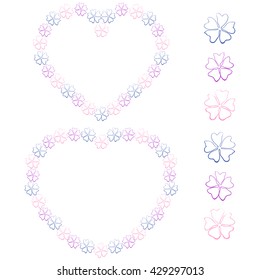 Frame of flowers. Vector illustration