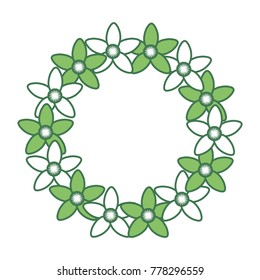 frame with flowers  vector illustration