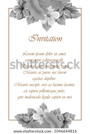 Frame Flowers Your Design Cards Greeting Stock Vector Royalty Free