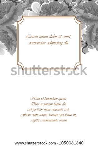 Frame Flowers Your Design Cards Greeting Stock Vector Royalty Free