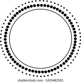 
frame in the form of a circle vector