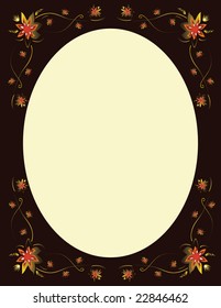 The frame in the form of floral ornament. Vector illustration