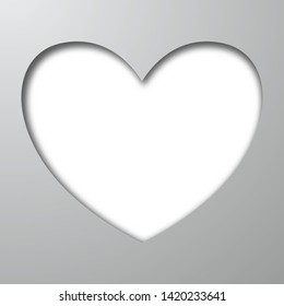 Frame in the form of heart for a card or invitation. Element for design