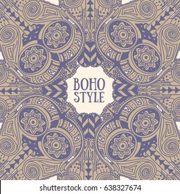 Frame formed ethnic ornament, African style, vector illustration