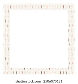 Frame with with freehand doodles. Background for children or trendy design with basic shapes.