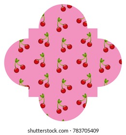 frame with fruits and vegetables pattern background