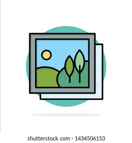 Frame, Gallery, Image, Picture Abstract Circle Background Flat color Icon