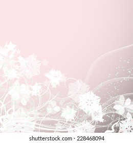 frame with gentle soft flowers. Vector template
