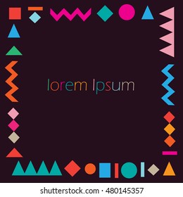 frame geometric figures for text