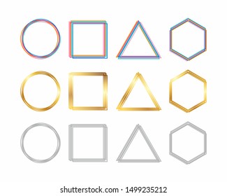 Frame geometric line abstrac vector element