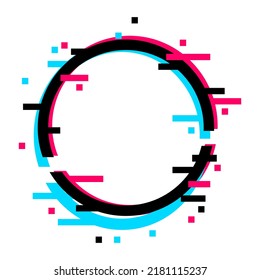 Rahmen der geometrischen Form mit glitzerndem Effekt. Moderne Design-Elemente. Vektorgrafik einzeln auf weißem Hintergrund.