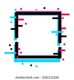 Marco de forma geométrica con efecto de brillo. Elementos modernos de diseño. Ilustración vectorial aislada en fondo blanco.