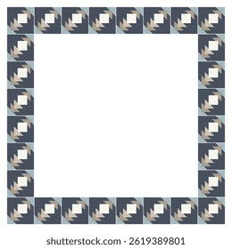 Frame with geometry shapes vector elements. Abstract background with hand drawn doodle shapes.
