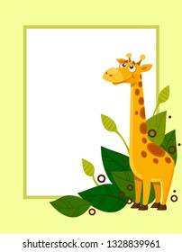 Frame with a giraffe 