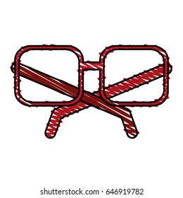 Frame glasses illustration