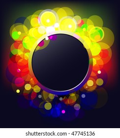 frame with glowing dots, vector eps10