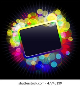 frame with glowing dots, vector eps10