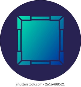 Frame Glyph Circle Gradient Icon