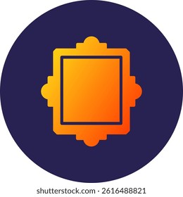 Frame Glyph Circle Gradient Icon