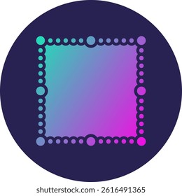 Frame Glyph Circle Gradient Icon